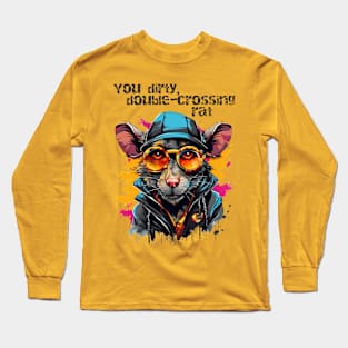 Double-crossing rat, street art style Long Sleeve T-Shirt